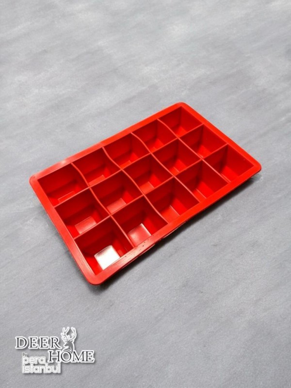 1 Adet Yeniden Kullanılabilir Silikon Buz Küpü Tepsisi - 15 Delikli, BPA'sız, Esnek Yığınlanabilir