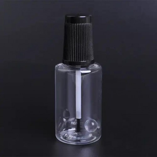 5 Adet 20 ml Boş Rötuş Fırçalı Şişe Solvente Dayanıklı PET Plastik Şişe Araba Boyası