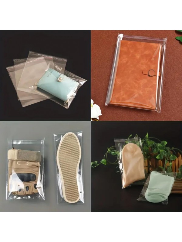 1000 Adet 22x35 Kendinden Yapışkanlı Açılıp Kapanabilir Şeker Kurabiye Şeffaf Plastik Poşet Torba