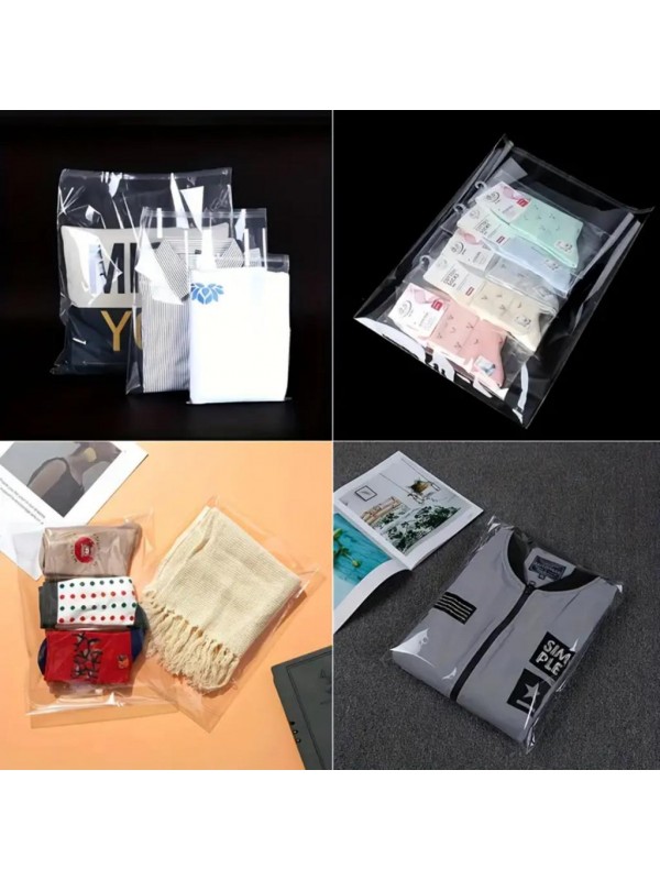 100 Adet 15x20 Kendinden Yapışkanlı Açılıp Kapanabilir Şeker Kurabiye Şeffaf Plastik Poşet Torba