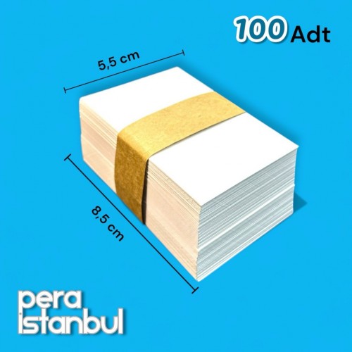 100 Adet Beyaz Mini Not Kartı 55mmx85mm Zarf Hediye Doğum Günü Dilekleri Not Kağıdı