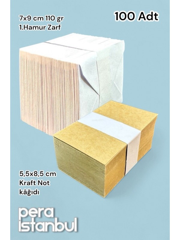 100 Adet Mini Zarf 70mmx90mm Beyaz Zarf Hediye Doğum Günü Dilekleri Zarfı Kraft Not Kartlı