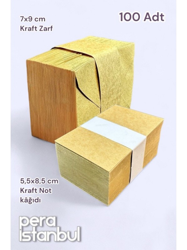 100 Adet Mini Zarf 70mmx90mm Kraft Zarf Hediye Doğum Günü Dilekleri Zarfı Kraft Not Kartlı