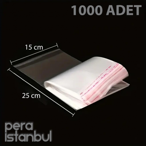 1000 Adet 15x25 Kendinden Yapışkanlı Açılıp Kapanabilir Şeker Kurabiye Şeffaf Plastik Poşet Torba