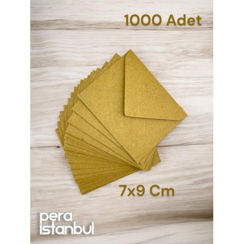 1000 Adet Kraft Renkli Küçük Zarf 7x9