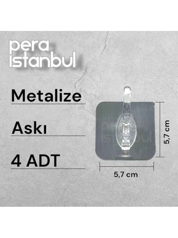 4 Adet Kendinden Yapışkanlı Kapı Duvar Kanca Askı Emme Mutfak Depolama Garlands Havlu Asma Kancaları