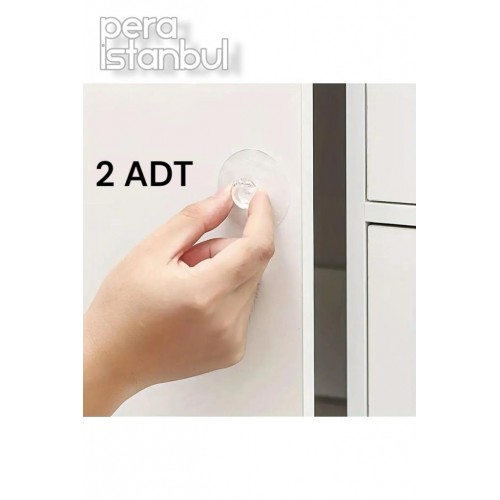 2 Adet Kolay Monte Edilebilen Kristal Yapışkanlı Dolap Çekmece Kulpu Dekoratif Mutfak Banyo Askısı