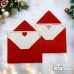 2 Adet Renkli 13x18 Zarf ve 1 Adet Kalp Desenli 1 Adet I Love You Yazılı Hediyelik Not Kartı Seti