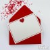 2 Adet Renkli 13x18 Zarf ve 1 Adet Kalp Desenli 1 Adet I Love You Yazılı Hediyelik Not Kartı Seti