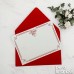 2 Adet Renkli 13x18 Zarf ve 1 Adet Kalp Desenli 1 Adet I Love You Yazılı Hediyelik Not Kartı Seti