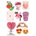 2 Adet Renkli Sevgililer Günü Özel Sticker ve Hediyelik Sticker Seti Sevgililer Günü Yıl Dönümü