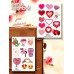 2 Adet Renkli Sevgililer Günü Özel Sticker ve Hediyelik Sticker Seti Sevgililer Günü Yıl Dönümü