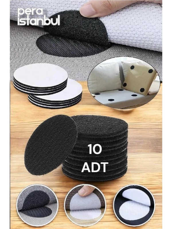10 Adet Süper Yapışkan Halı Kaydırmaz Bant Çarşaf, Örtü Kaymasını Önleyici Cırtlı Yapışkan Bant 5 cm