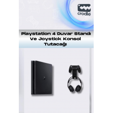 2'li Fırsat Ps4 Slim Ve Ps4 Pro Için Duvar Standı Ve Joystick Konsol Tutacağı Kırılmaz Stand Yerden Tasarruf Gaming Aksesuar