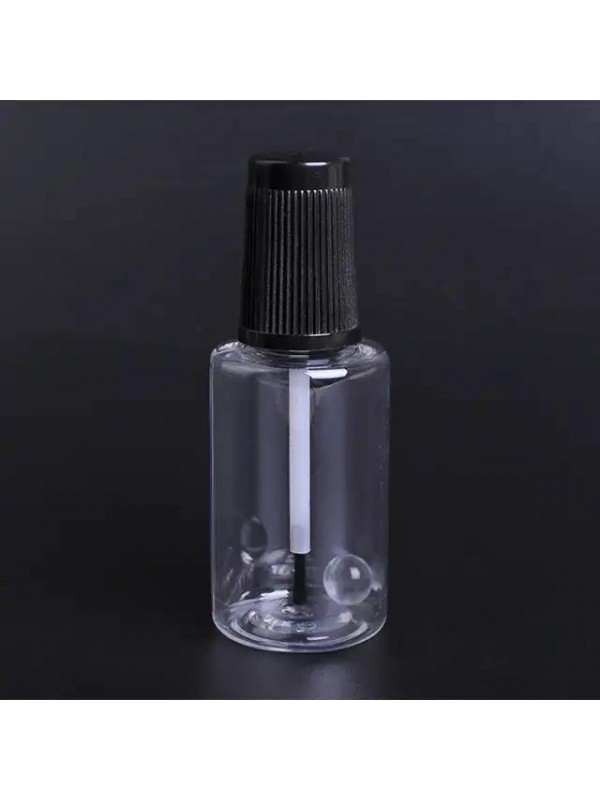 50 Adet 20 ml Boş Rötuş Fırçalı Şişe Solvente Dayanıklı PET Plastik Şişe Araba Boyası