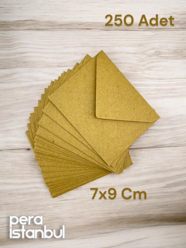 250 Adet Kraft Renkli Küçük Zarf 7x9