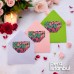 3 Adet Renkli 13x18 Zarf ve 3 Adet Love Desenli Sevgililer Günü Hediyelik Not Kartı Seti