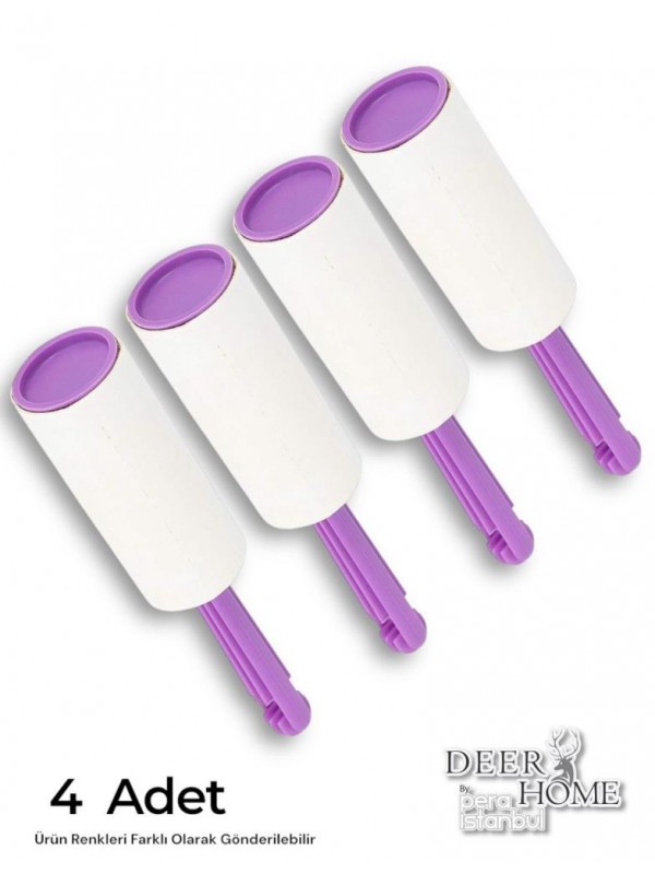 4 Adet Tüy Toplama Bant Rulosu Kedi Ve Köpek Tüyü Toplayıcı Rulo Elbise Temizleme