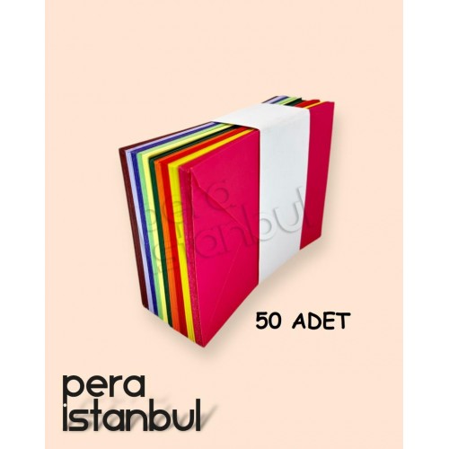 50 Adet Karışık 10 Farklı Renk Hediye Doğum Günü Dilekleri Düğün Para Davetiye Mektup Kartpostal
