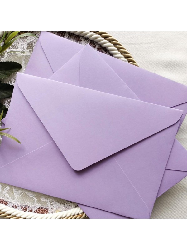 50 Adet Lila Renkli Küçük Zarf 7x9