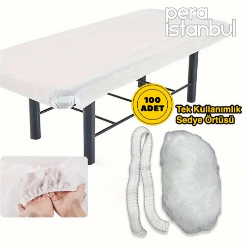 Beyaz 100 Adet 80*240 Dövme Masaj Güzellik Salonu Otel Için Tek Kullanımlık Sedye Örtüsü Çarşafları