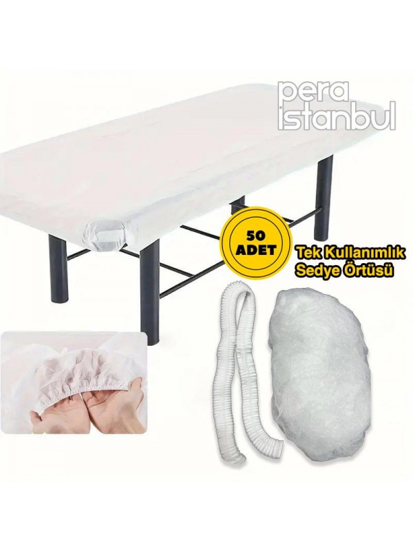 Beyaz 50 Adet 80*240 Dövme Masaj Güzellik Salonu Otel Için Tek Kullanımlık Sedye Örtüsü Çarşafları