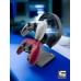 Gri Granit Ahşap Ve Siyah Metal Gaming Ps4 Ps5 Xbox Joystick Controller Tutucu Ve Kulaklık Dikey Standı