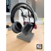 Gri Granit Ahşap Ve Siyah Metal Gaming Ps4 Ps5 Xbox Joystick Controller Tutucu Ve Kulaklık Dikey Standı