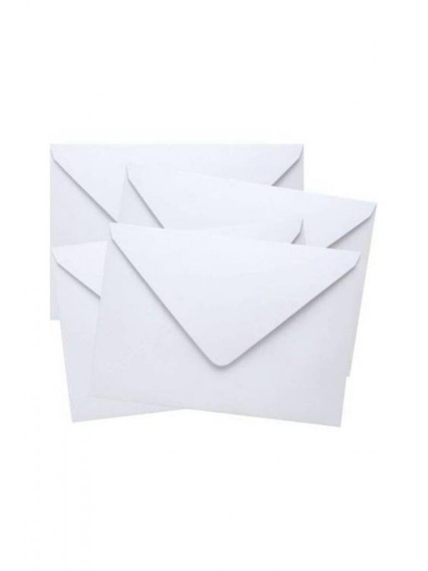 Davetiye Zarfı 130x180 Mm Beyaz 110 gr 500 Lü (1 Paket 500 Adet)