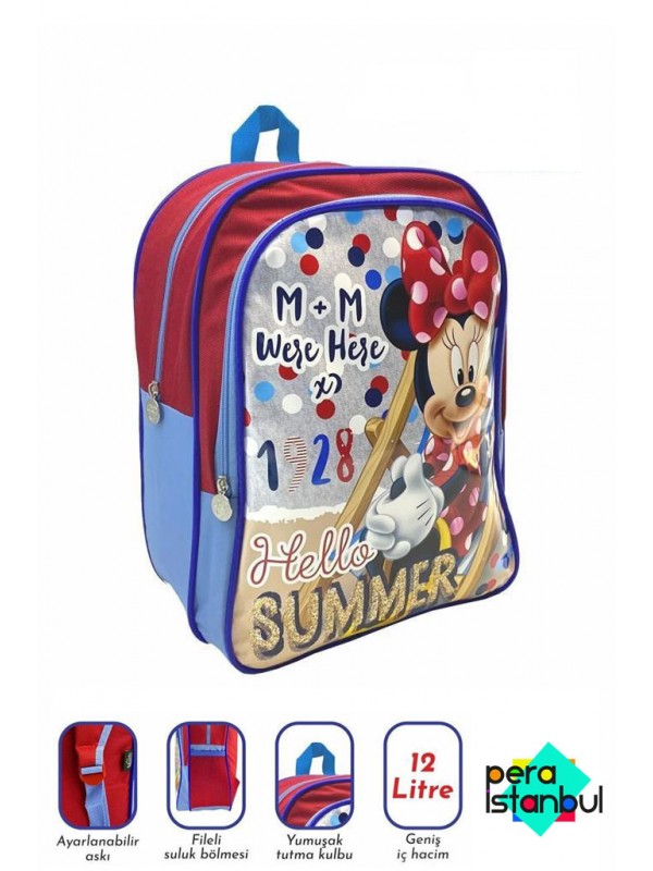 Disney Minnie Mouse Lisanslı Kız Beslenmeli Ilkokul Sırt Çantası