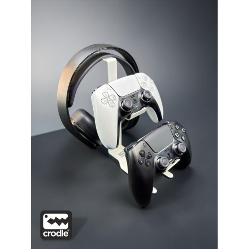 Duvara Monte Edilebilen Masaüstü Metal Beyaz Ps4 Ps5 Xbox Joystick Controller Tutucu Kulaklık Stand