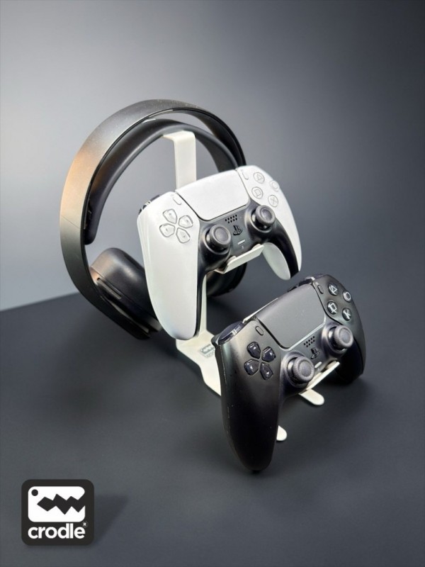 Duvara Monte Edilebilen Masaüstü Metal Beyaz Ps4 Ps5 Xbox Joystick Controller Tutucu Kulaklık Stand