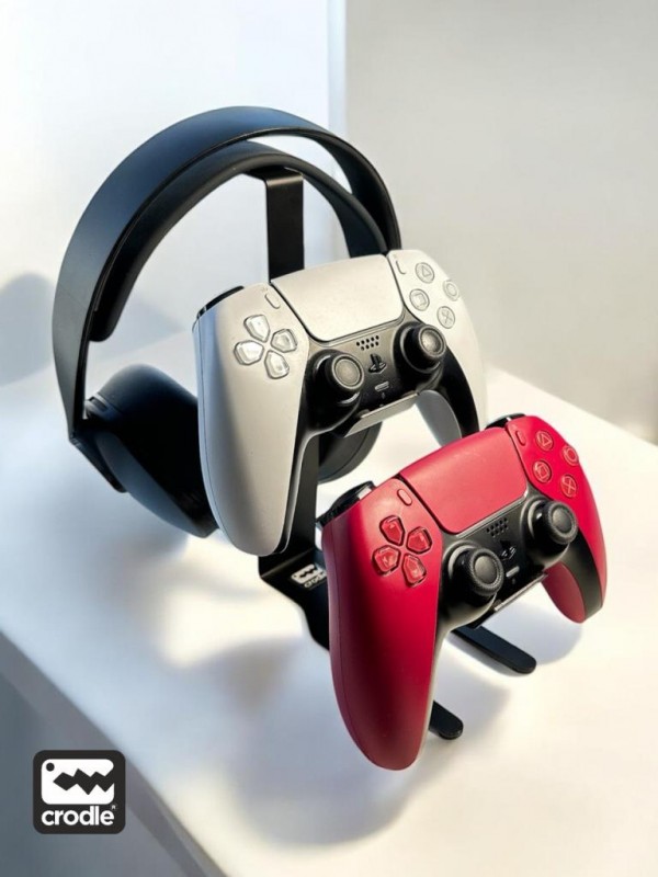 Duvara Monte Edilebilen Masaüstü Metal Siyah Ps4 Ps5 Xbox Joystick Controller Tutucu Kulaklık Stand
