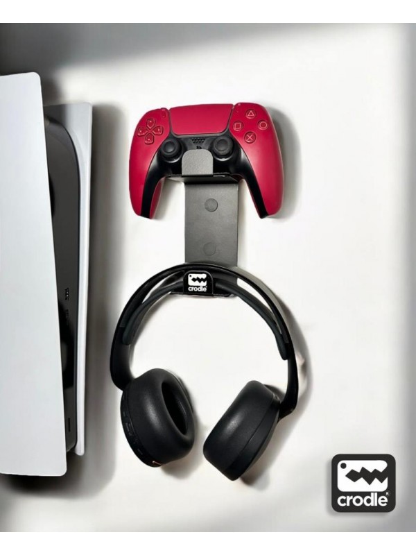 Duvara Monte Edilebilen Siyah Gaming Ps4 Ps5 Xbox Joystick Controller Tutucu Ve Kulaklık Standı