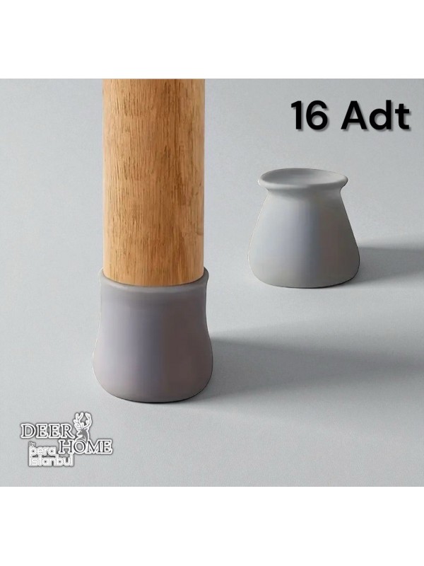 Masa Sandalye Ayak Koruyucu 16'lı Silikon Ev Eşyaları Koruma Aparatı Parke Seramik Çizmez Masa Ayağı