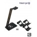 Metal Gaming Çok Fonksiyonlu Ps4 Ps5 Xbox Joystick Kontroller Tutucu Ve Kulaklık Dikey Standı