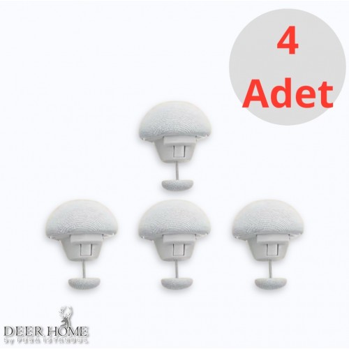 Pratik 4'lü Mantar Şeklinde Yorgan Sabitleme Iğnesi Düğmeli Klips Çarşaf Yorgan Kılıfı Sabitleyici