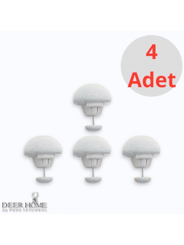 Pratik 4'lü Mantar Şeklinde Yorgan Sabitleme Iğnesi Düğmeli Klips Çarşaf Yorgan Kılıfı Sabitleyici