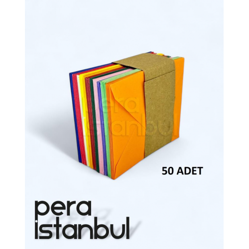 Renkli Küçük Zarf 7x9 cm 100 Lü Paket